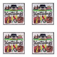State of Kentucky Icon Acrylic Coaster Set/4