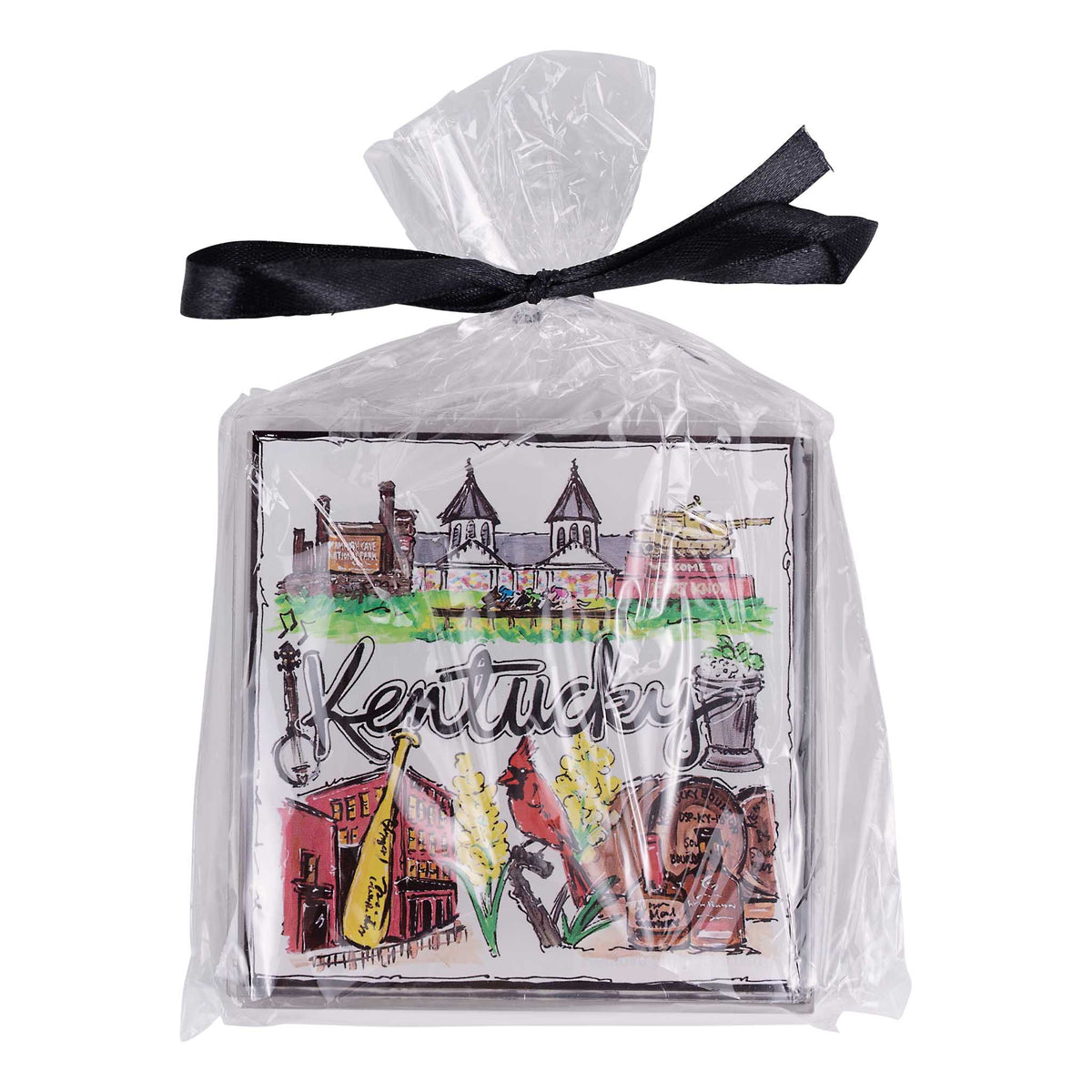 State of Kentucky Icon Acrylic Coaster Set/4