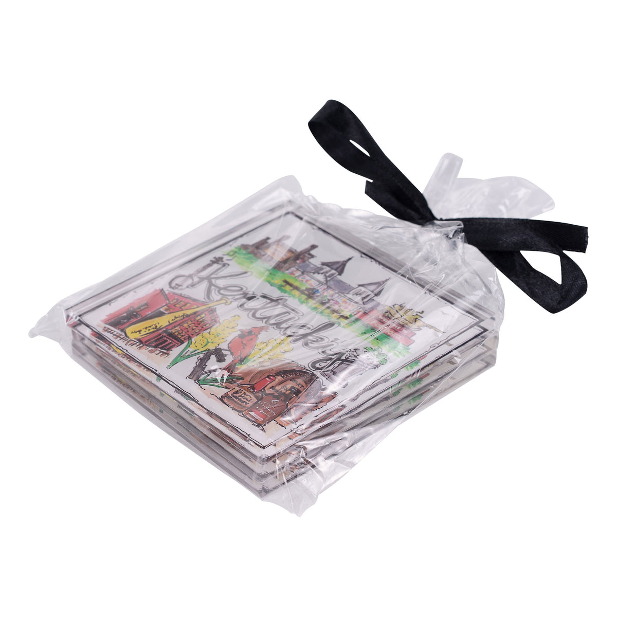 State of Kentucky Icon Acrylic Coaster Set/4