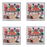 State of Tennessee Icon Acrylic Coaster Set/4