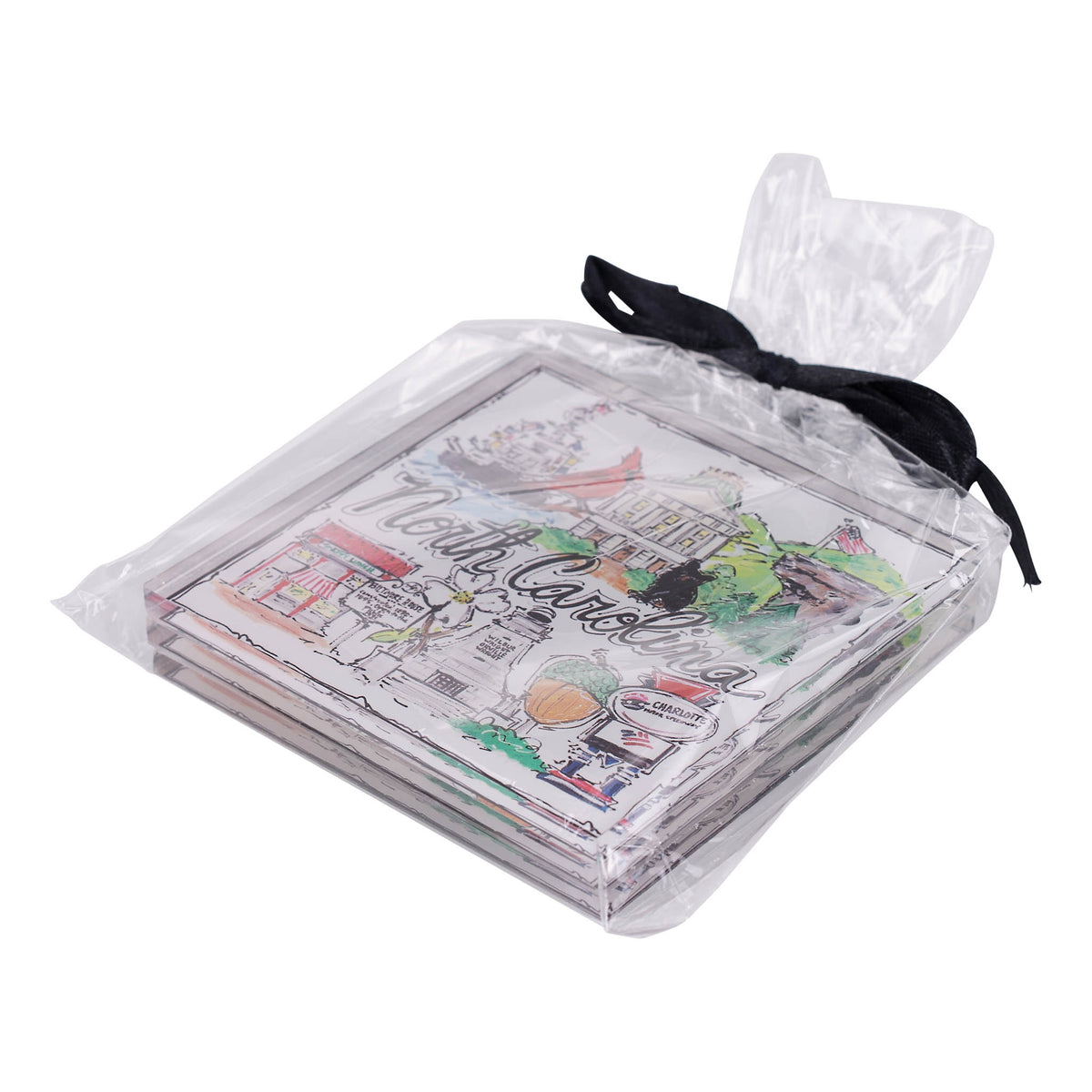 State of North Carolina Icon Acrylic Coaster Set/4