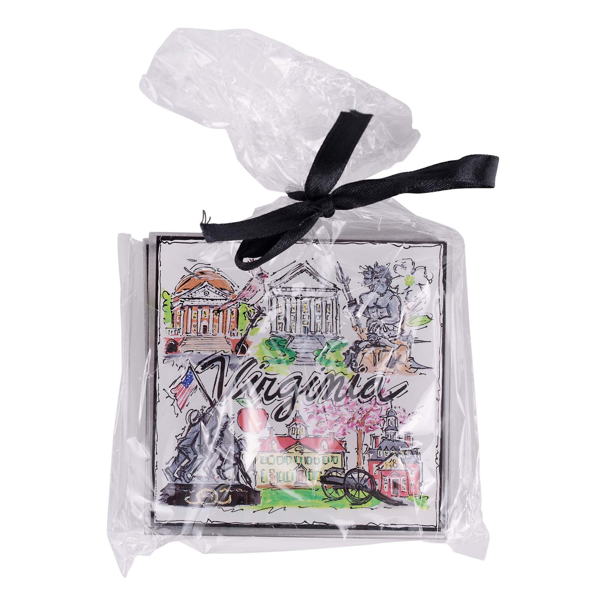 State of Virginia Icon Acrylic Coaster Set/4