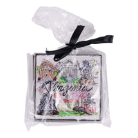 State of Virginia Icon Acrylic Coaster Set/4