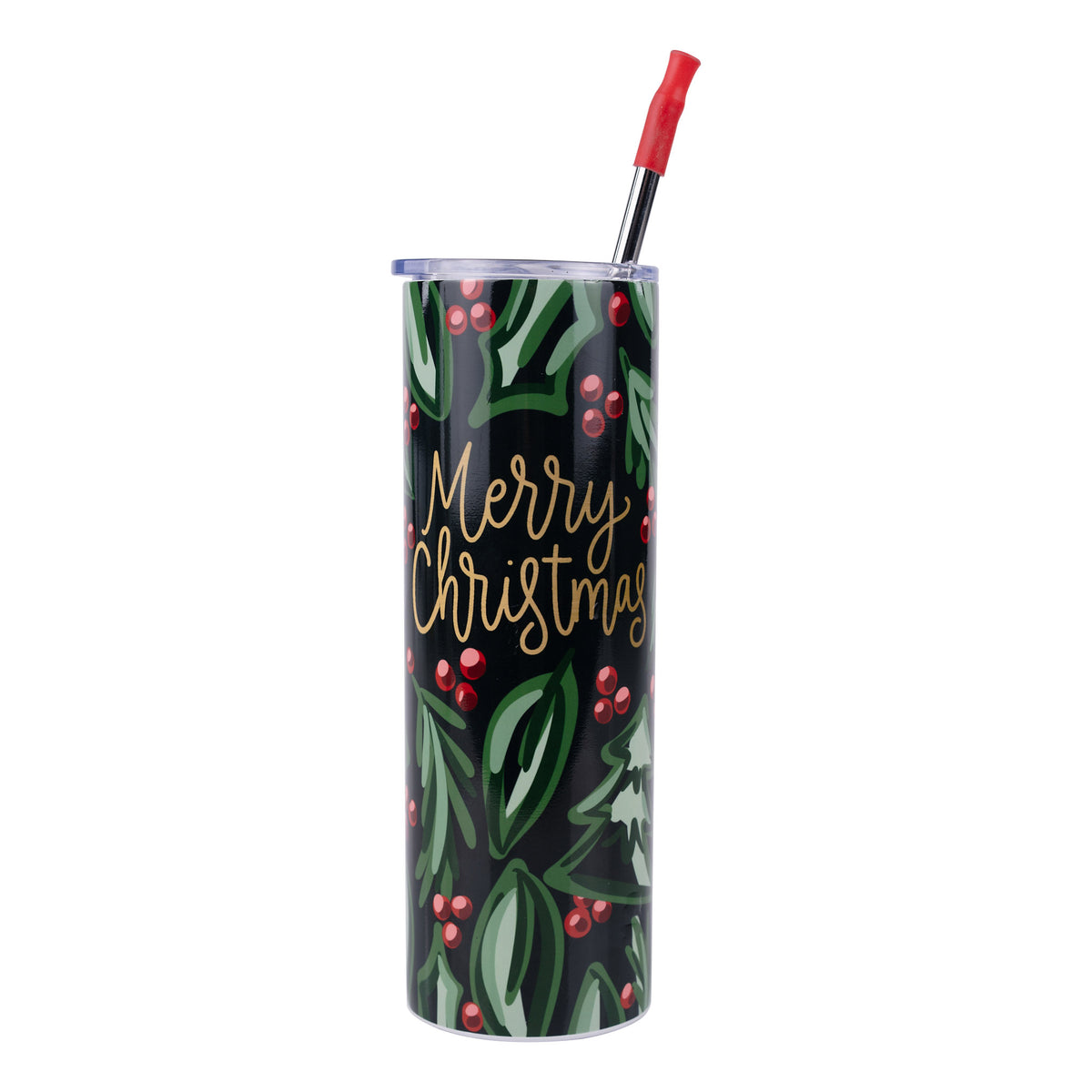 Merry Christmas Holly Tumbler