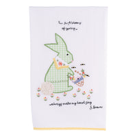 Spring Blooms Bunny Tea Towel