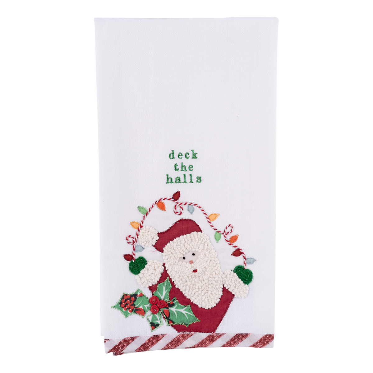 Santa Deck the Halls Tea Towel