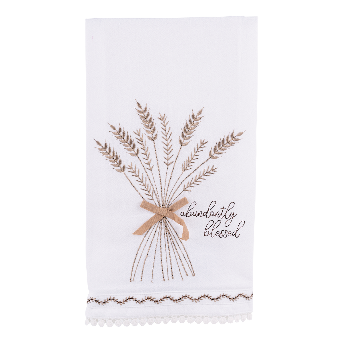 Abundantly Blessed Wheat Tea Towel