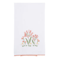 Pink Wildflowers Tea Towel