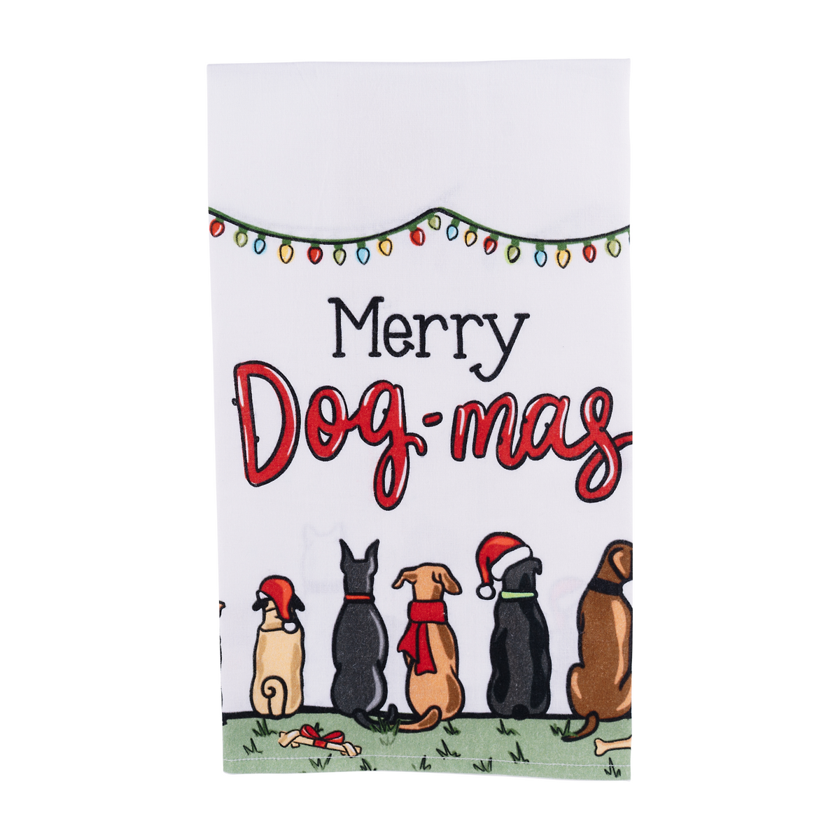 Merry Dogmas Tea Towel