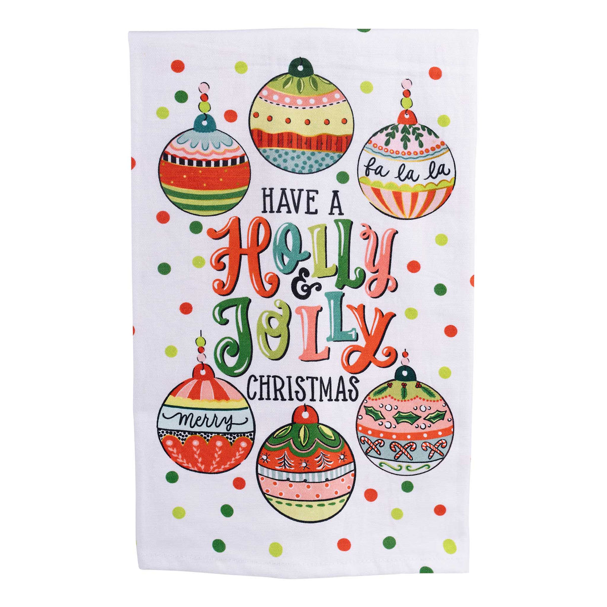 Holly Jolly Christmas Tea Towel
