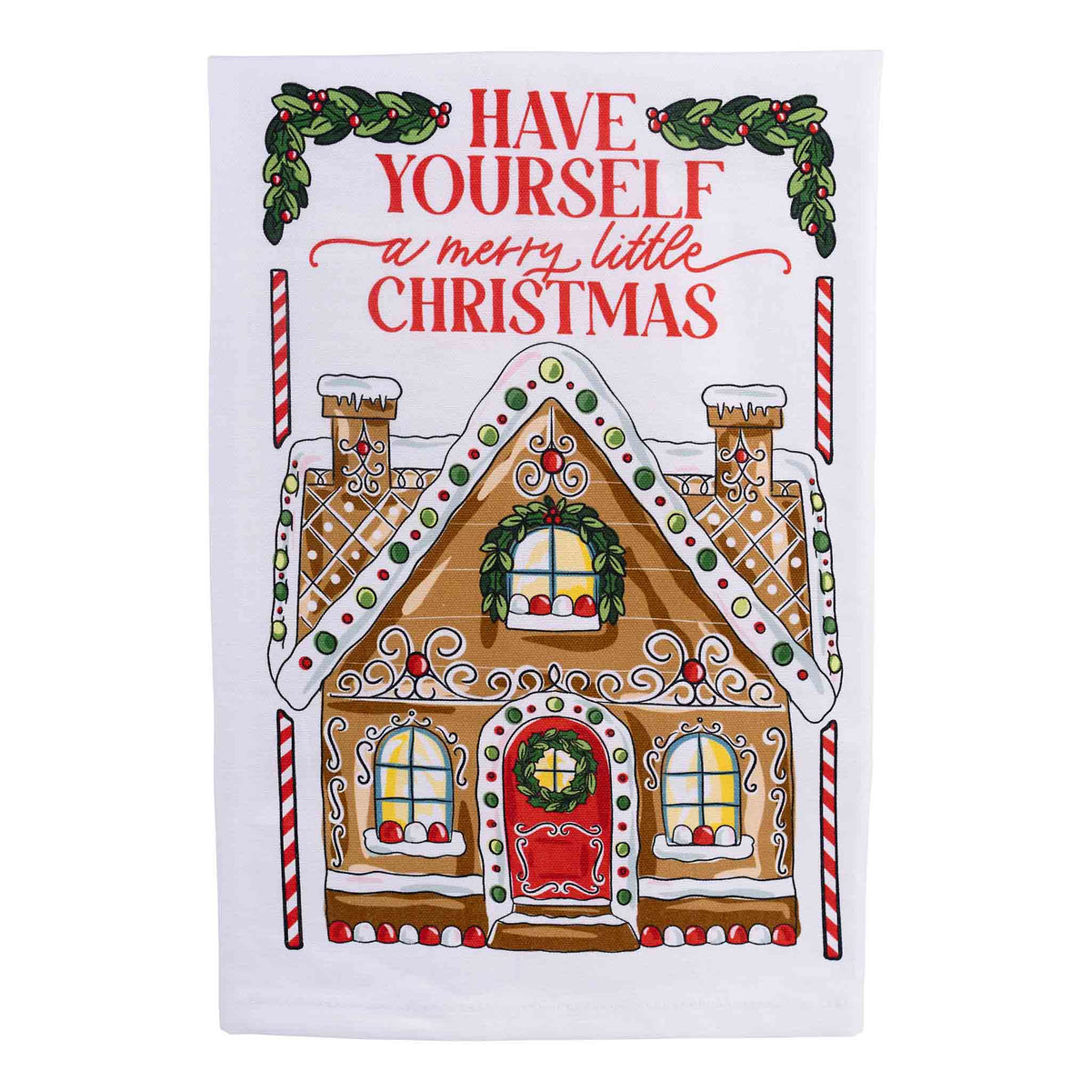 Merry Little Christmas Gingerbread Tea Towel
