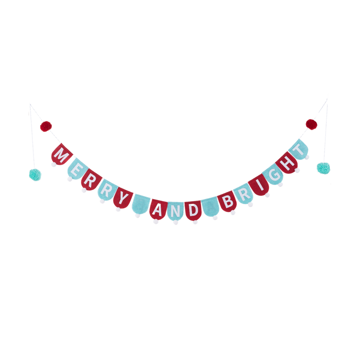 Merry And Bright Pom Pom Banner