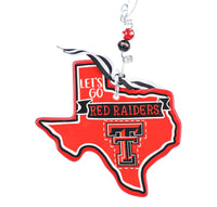 Let's Go Texas Tech Flat Ornament