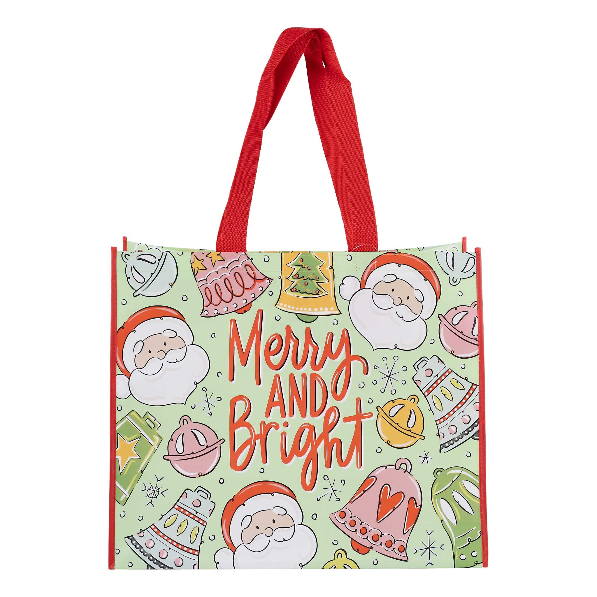 Celebrate Christmas with the Merry & Bright Ornament Tote Bag