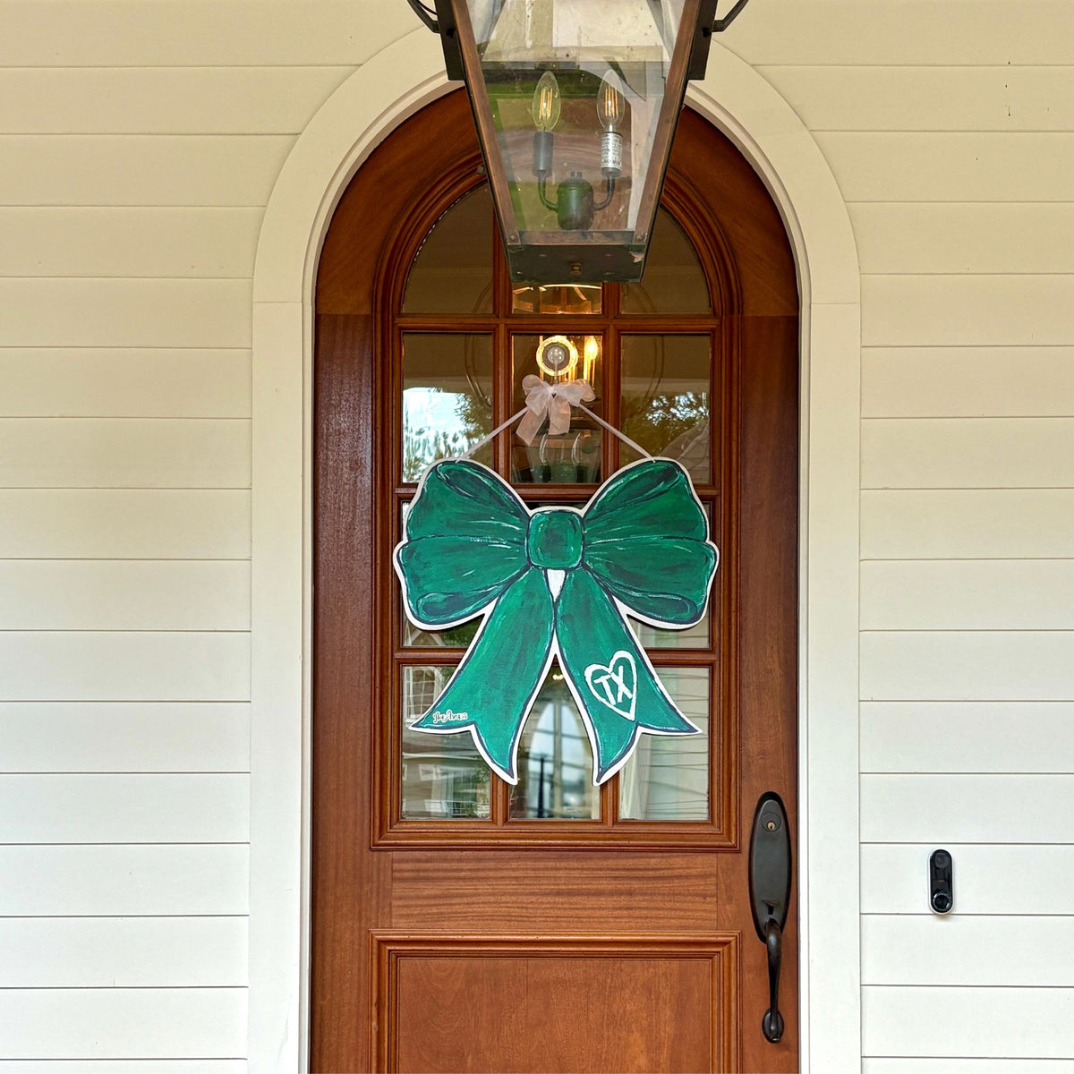 LOCAL TEXAS PICK UP Green Bow Door Hanger benefiting Kerr County