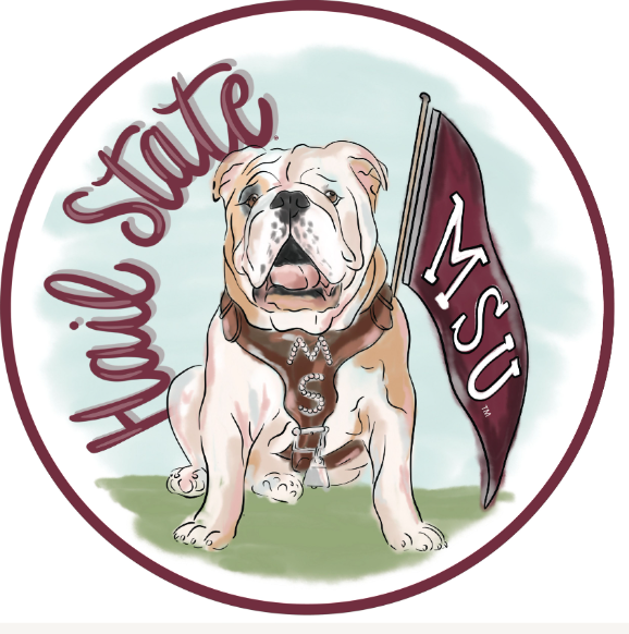 Mississippi State Mascot Placemat Set/4