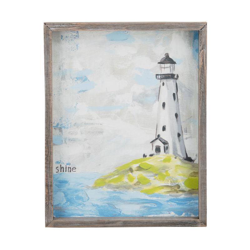 Shine Lighthouse Framed Canvas - GLORY HAUS 
