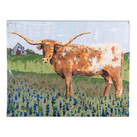 Texas Longhorn Small Canvas - GLORY HAUS 