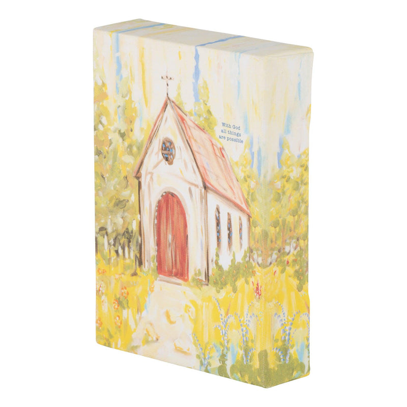 All Things Possible Red Door Church Canvas - GLORY HAUS 