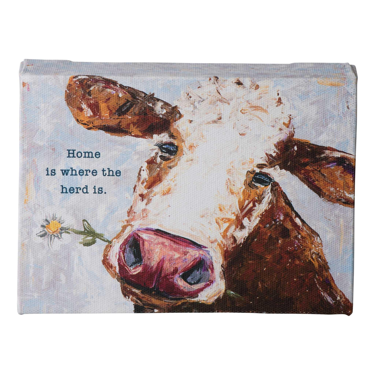 Home is Where the Herd is Cow Canvas - GLORY HAUS 