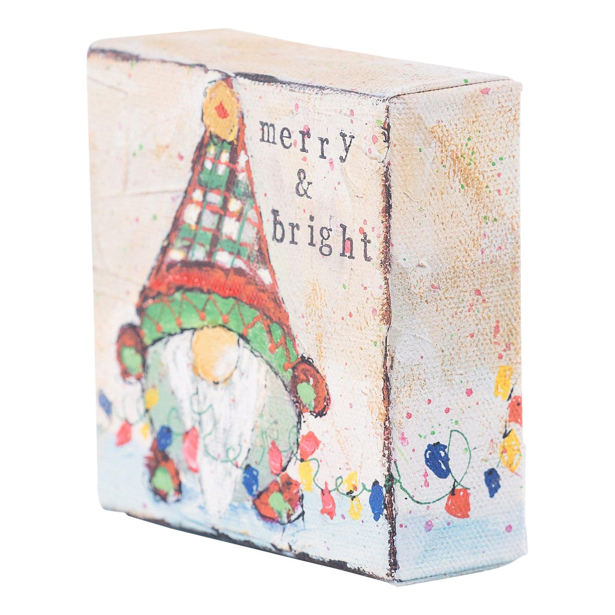 Merry & Bright Gnome Canvas - GLORY HAUS 