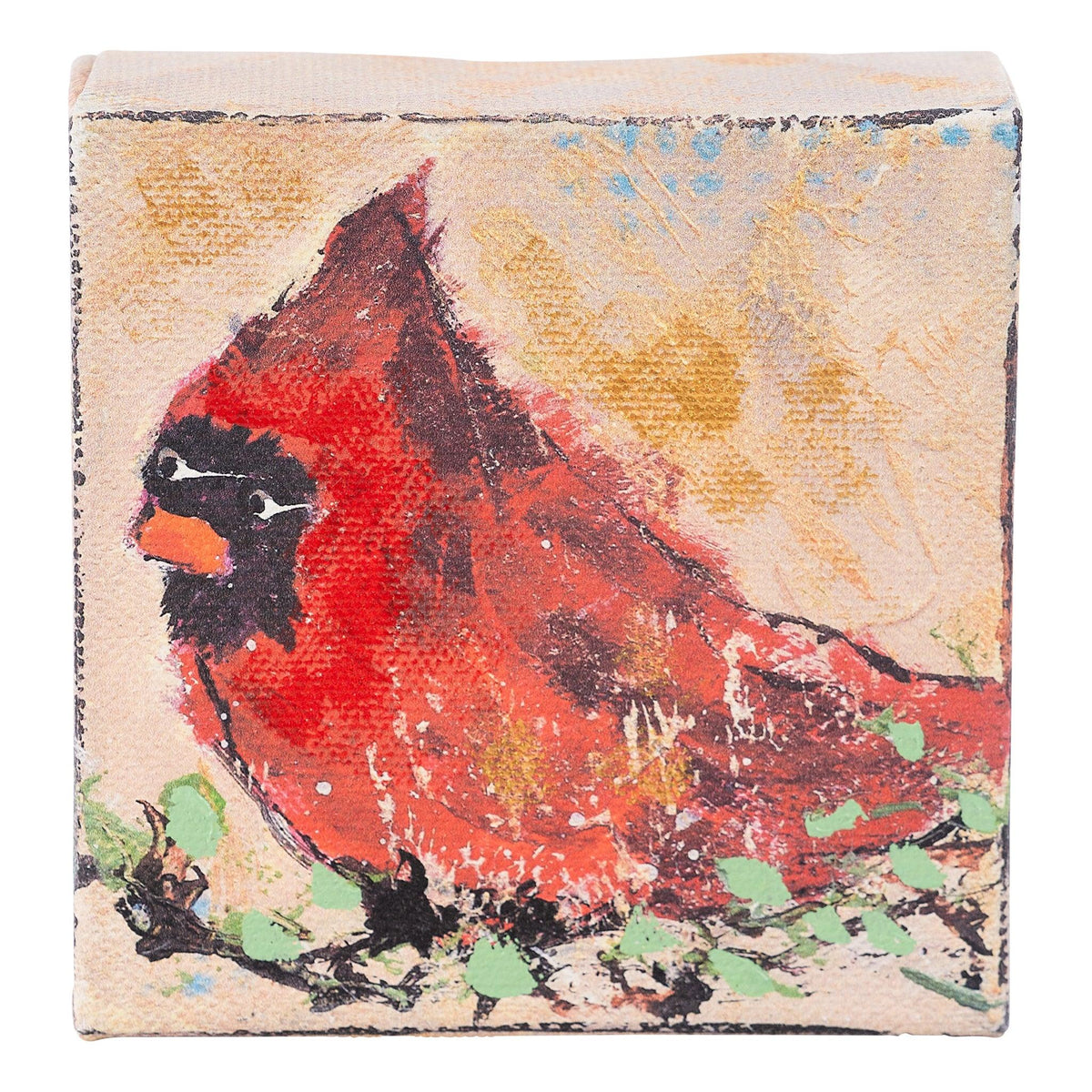 Red Bird Holly Canvas - GLORY HAUS 