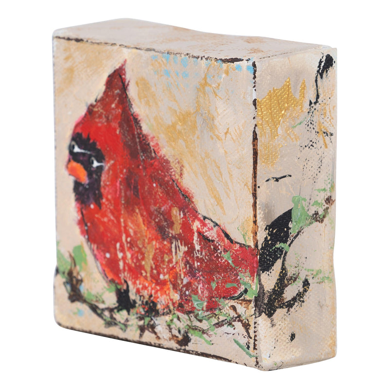 Red Bird Holly Canvas - GLORY HAUS 