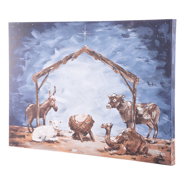 Starry Night Nativity Canvas Large