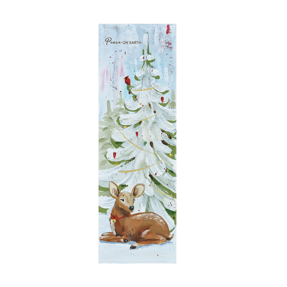 Peace on Earth Christmas Tree Canvas