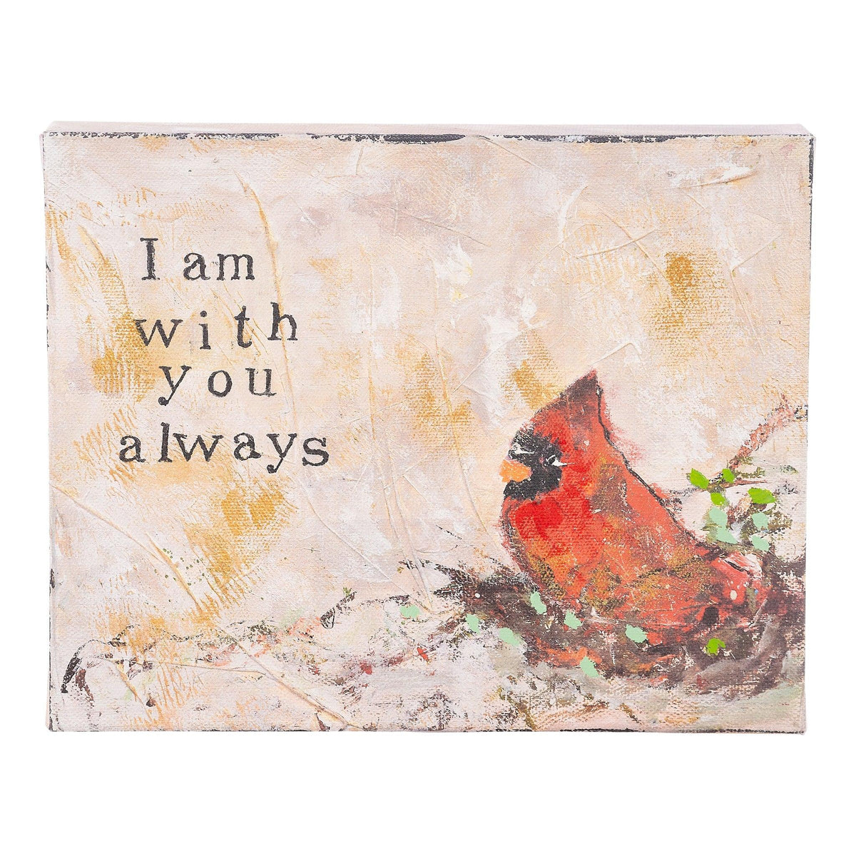 Red Bird I Am With You Always Canvas - GLORY HAUS 