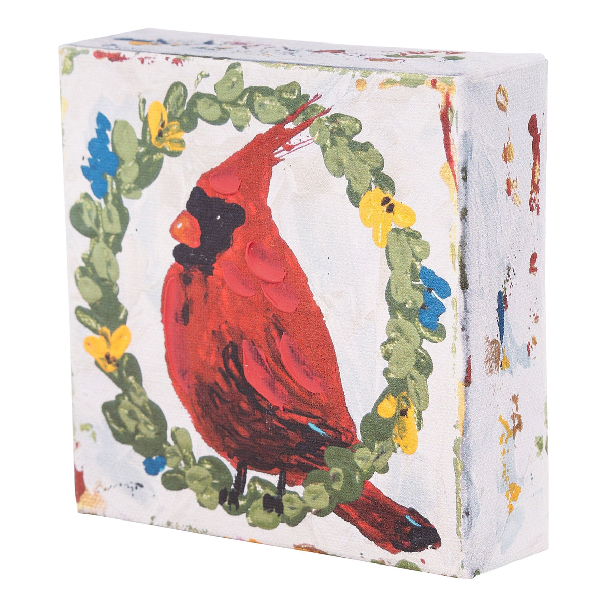 Wreath Red Bird Canvas