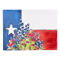 Wildflower Texas Flag Canvas