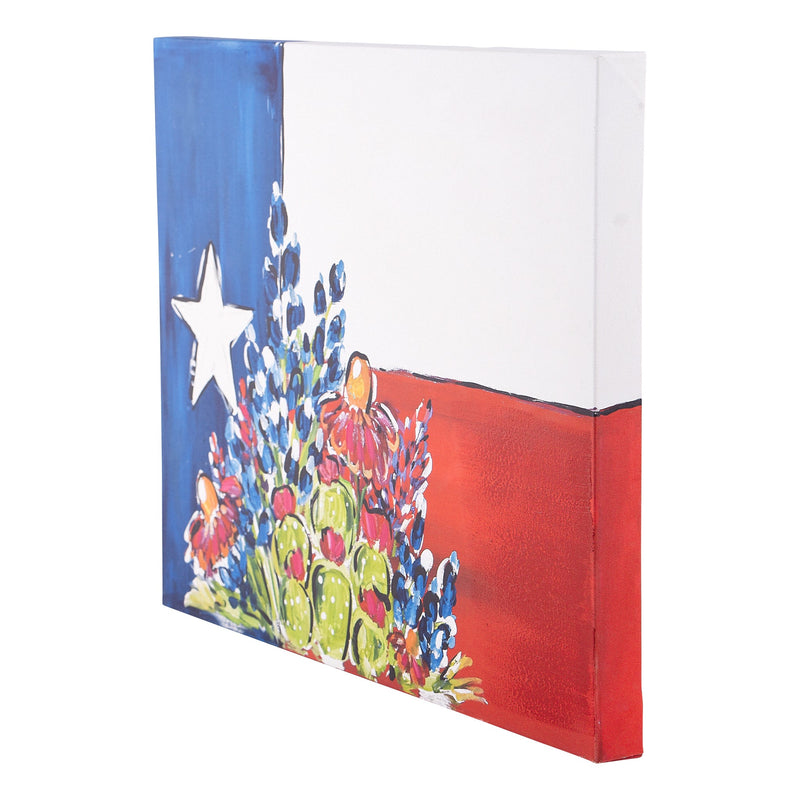 Wildflower Texas Flag Canvas