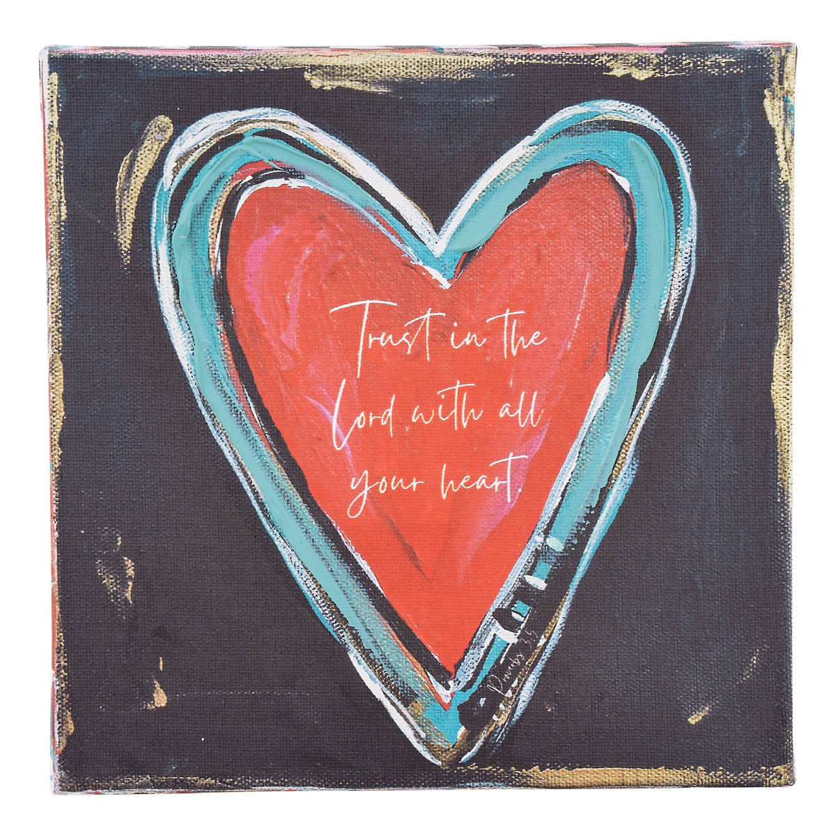 Trust in the Lord Heart Canvas