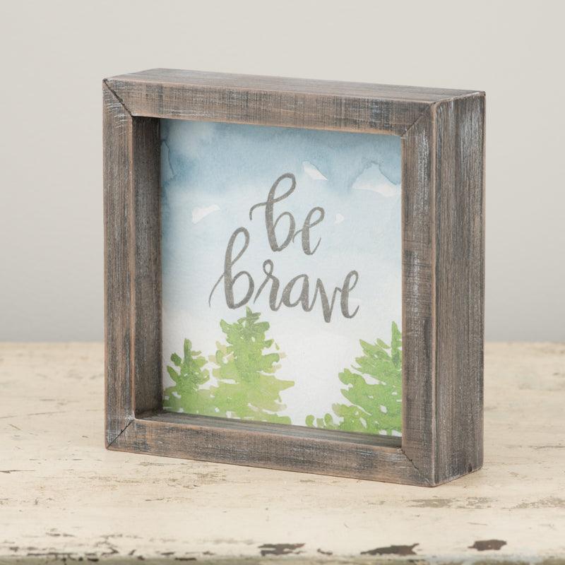 Be Brave Framed Watercolor - GLORY HAUS 