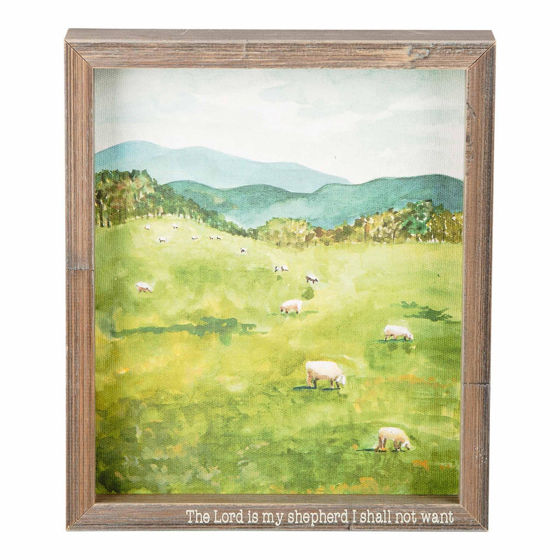 The Lord is My Shepherd Framed Canvas - GLORY HAUS 