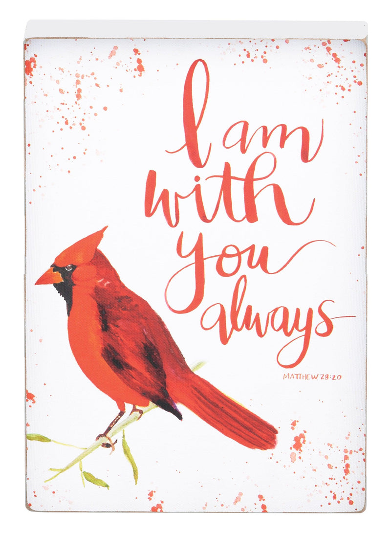 Red Bird With You Always Block Canvas - GLORY HAUS 