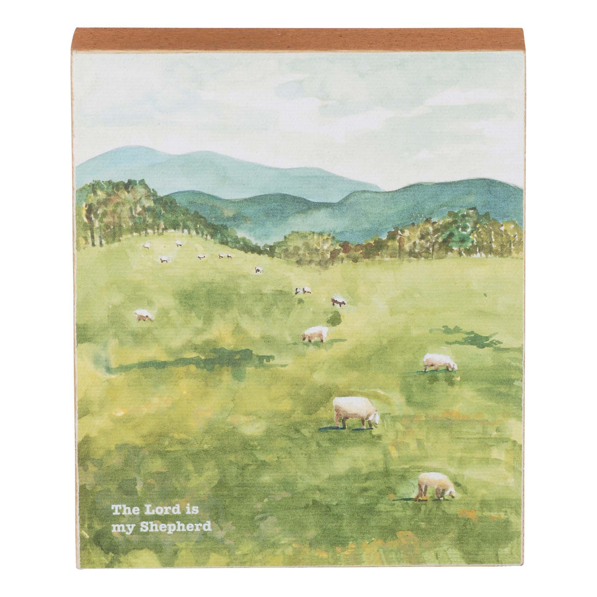 Sheep Lord is My Shepherd Block Canvas - GLORY HAUS 