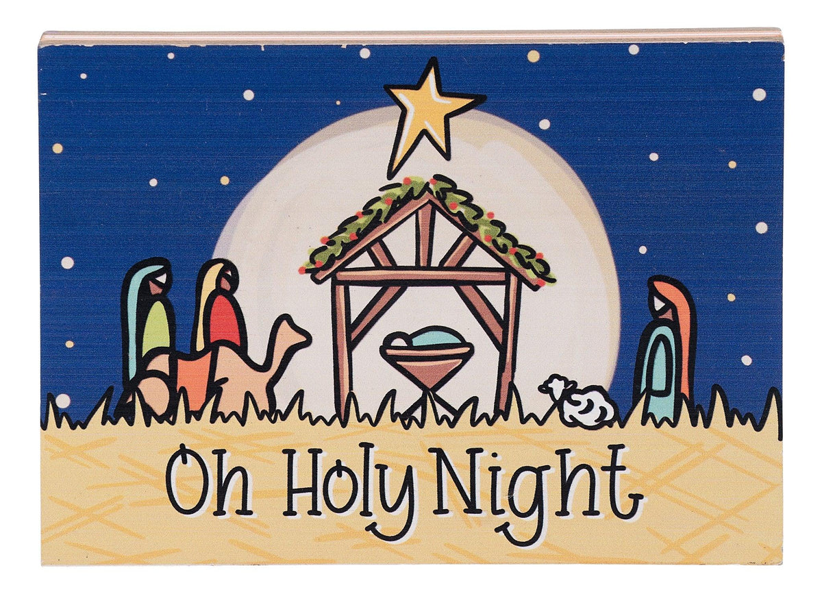 Nativity Oh Holy Night Block - GLORY HAUS 