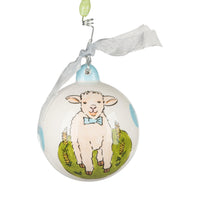 Lamb Baby's First Boy Ornament - GLORY HAUS 
