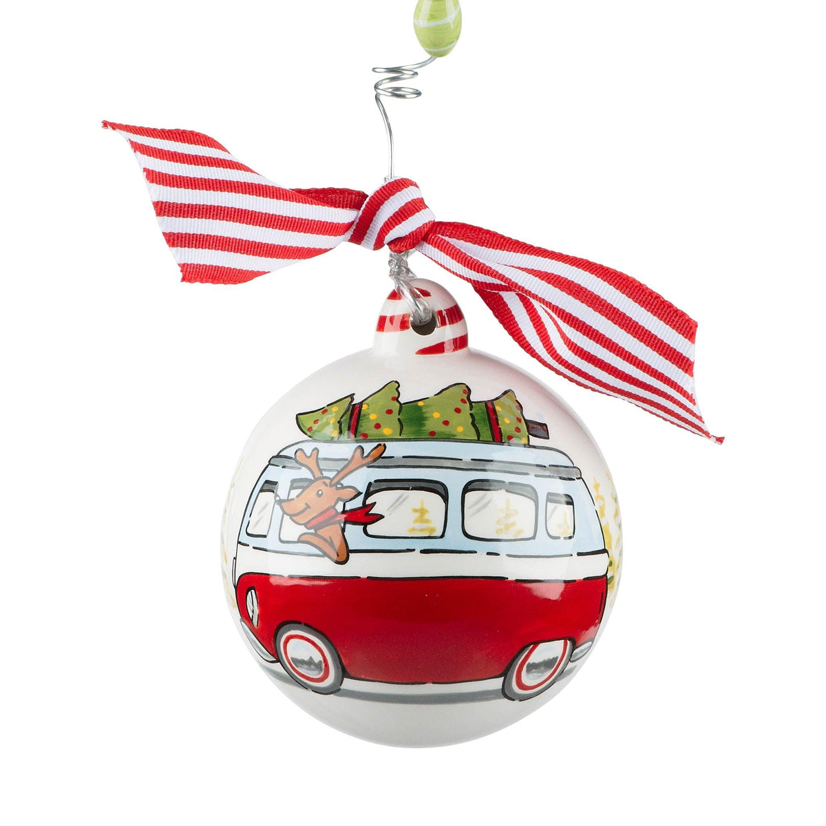 Reindeer VW Bus Ornament - GLORY HAUS 