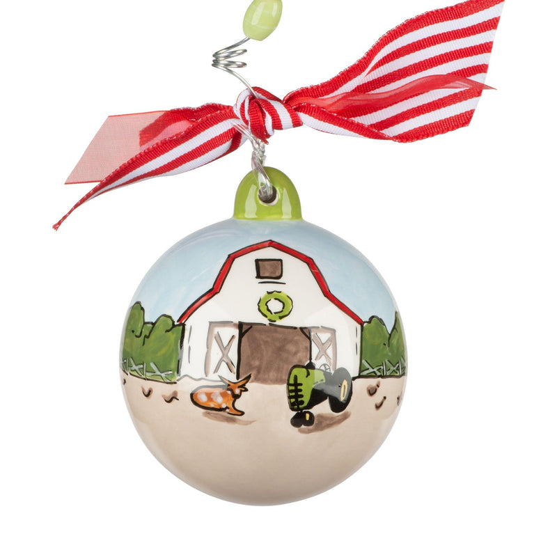 Barn and Tractor Ornament - GLORY HAUS 