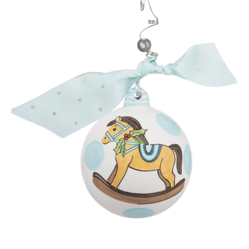 Blue Baby's 1st Rocking Horse Ornament - GLORY HAUS 