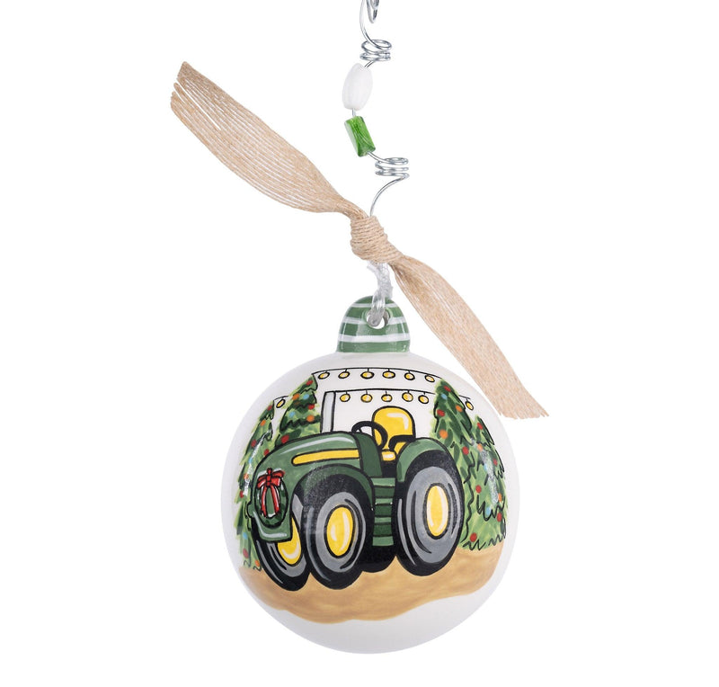 Green Tractor Ornament - GLORY HAUS 