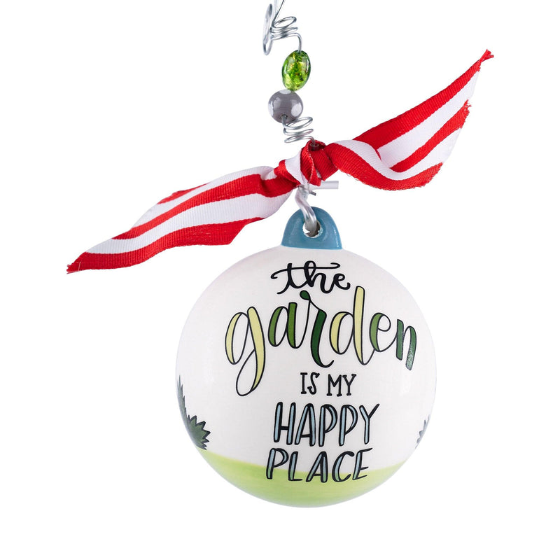 Garden is My Happy Place Ornament - GLORY HAUS 