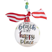 Beach is My Happy Place Ornament - GLORY HAUS 