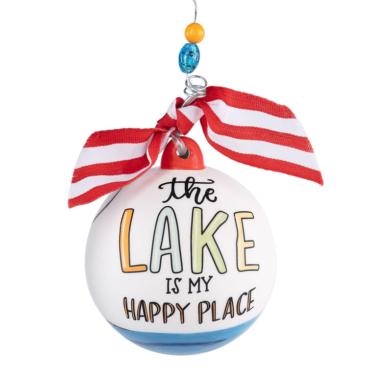 Lake is My Happy Place Ornament - GLORY HAUS 