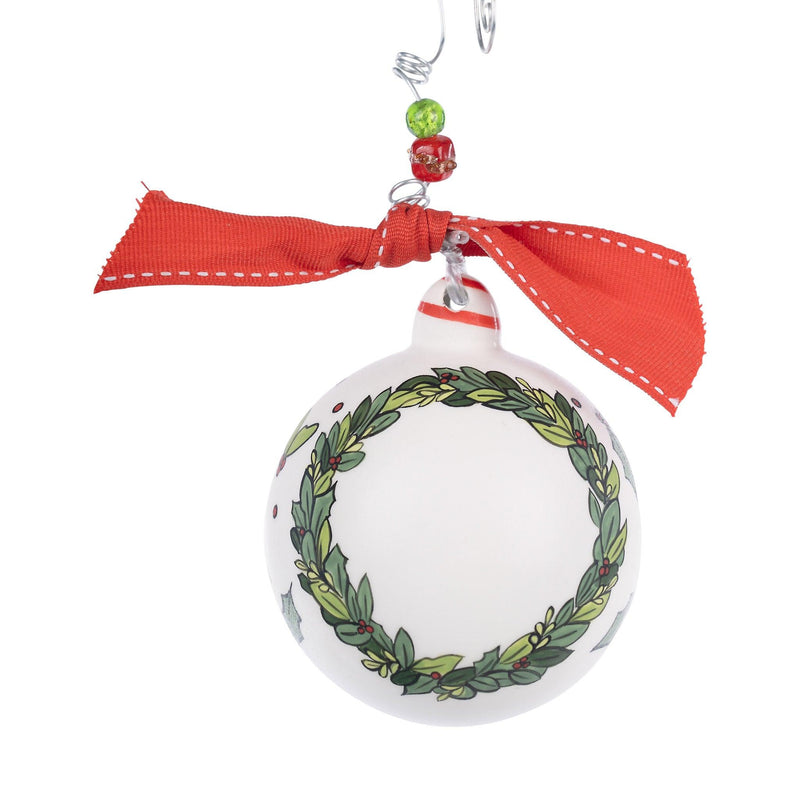 Merry Christmas Red Bird Wreath Ornament - GLORY HAUS 