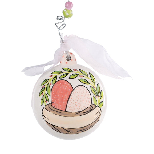 Pink Eggs Baby's 1st Ornament - GLORY HAUS 