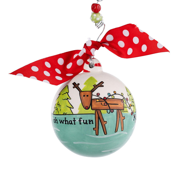 Oh What Fun Sled Ornament - GLORY HAUS 